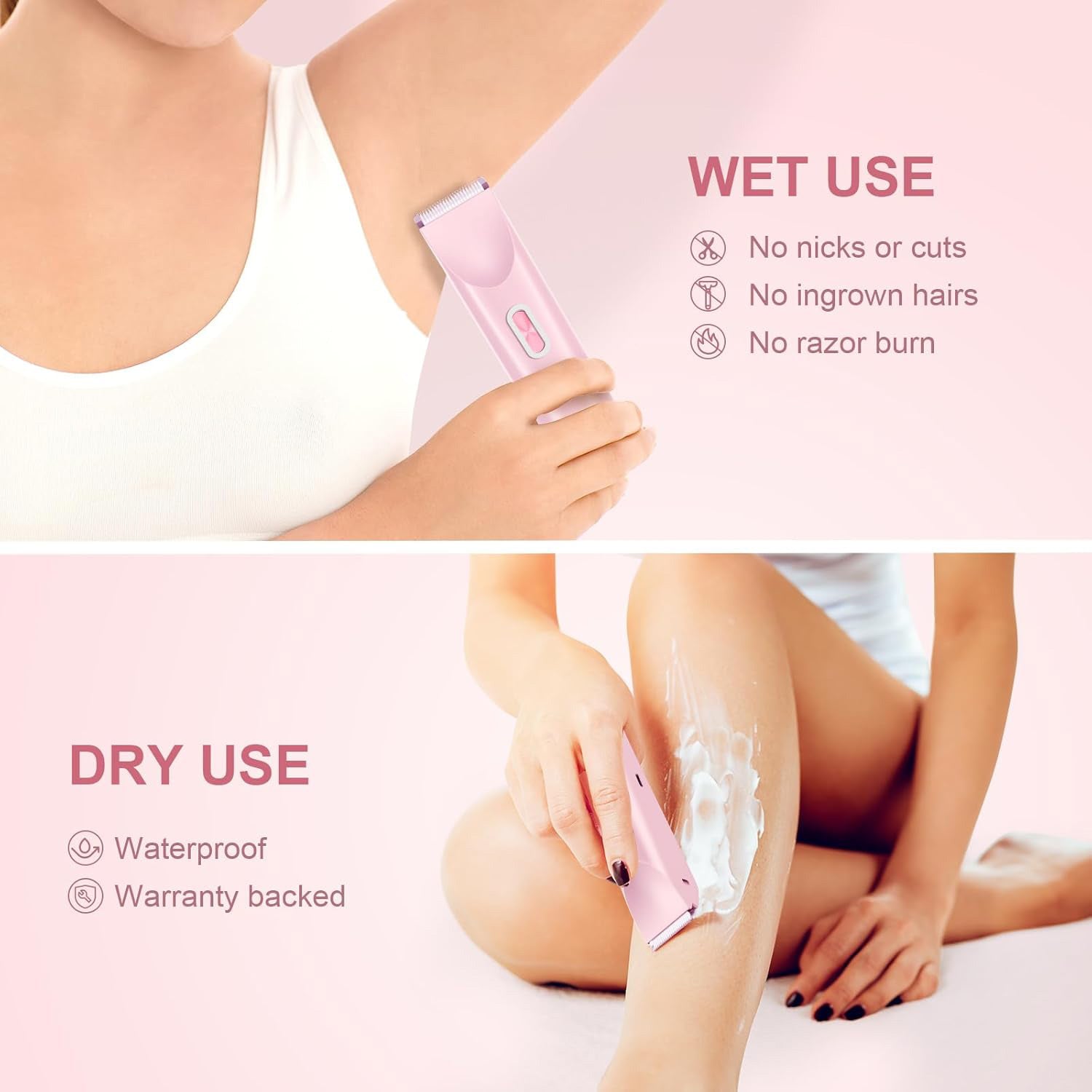 TrimGleam® LushTrim — Smooth & Gentle Electric Hair Removal for Face, Body & Bikini