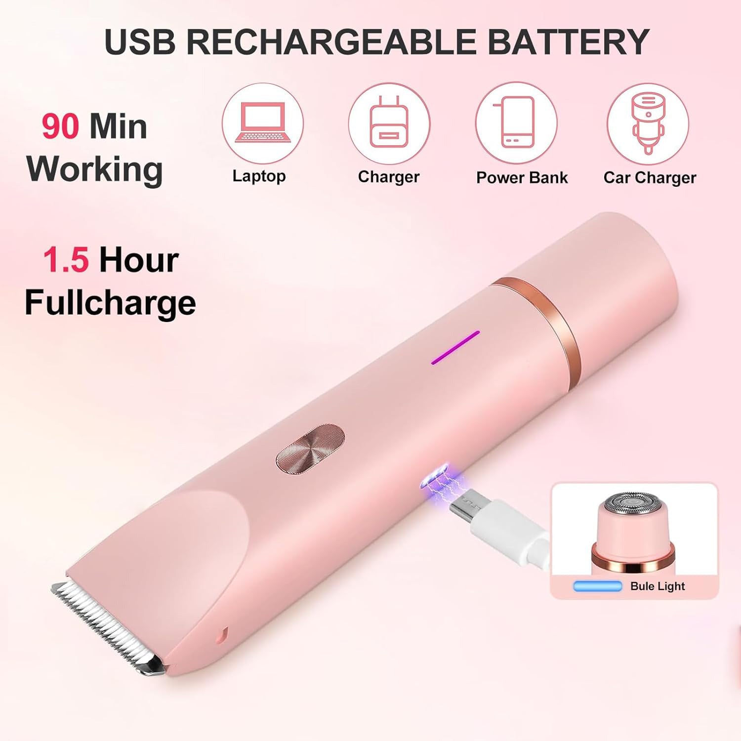 TrimGleam® LushTrim — Smooth & Gentle Electric Hair Removal for Face, Body & Bikini