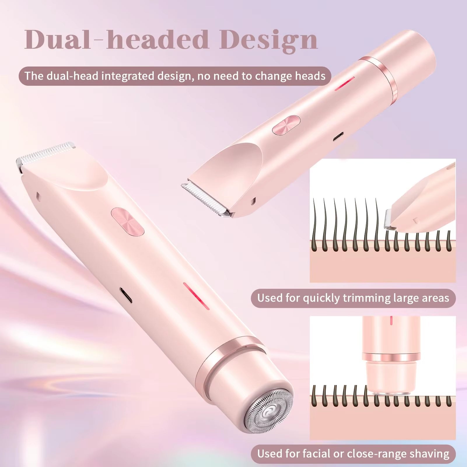 TrimGleam® LushTrim — Smooth & Gentle Electric Hair Removal for Face, Body & Bikini